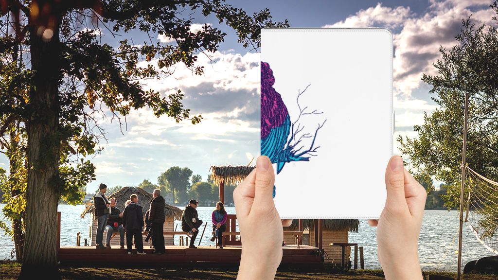 Hippe Tablet Hoes Merel - voorkant