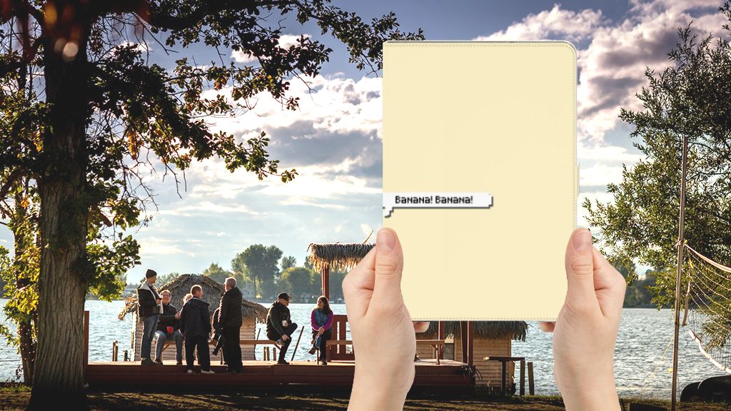 Hippe Tablet Hoes Monkey - voorkant