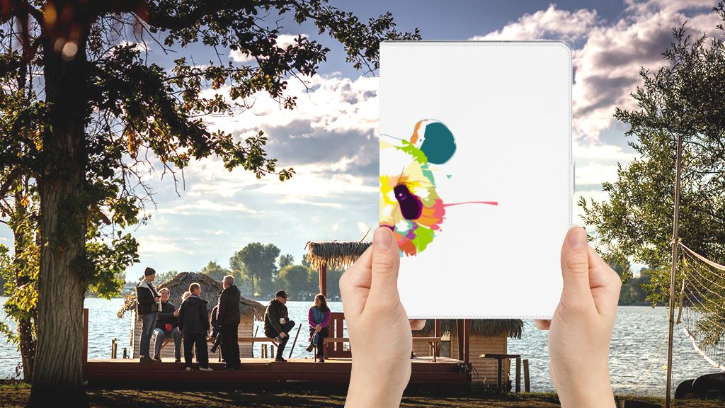 Hippe Tablet Hoes Panda Color - voorkant