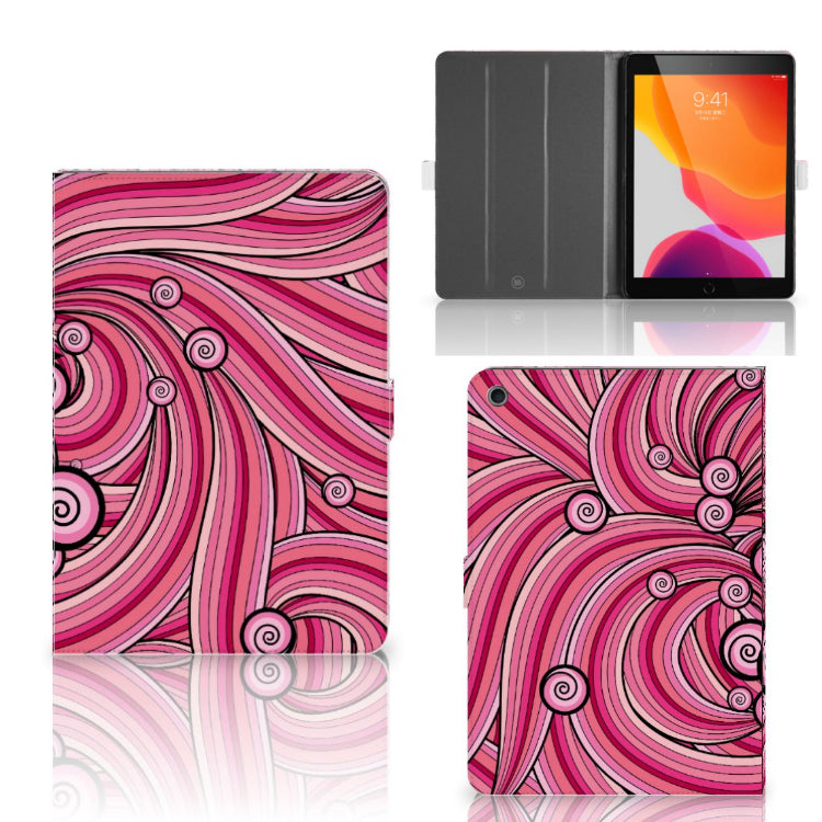 Hoes Swirl Pink - collage met voor-, achter- en binnenkant