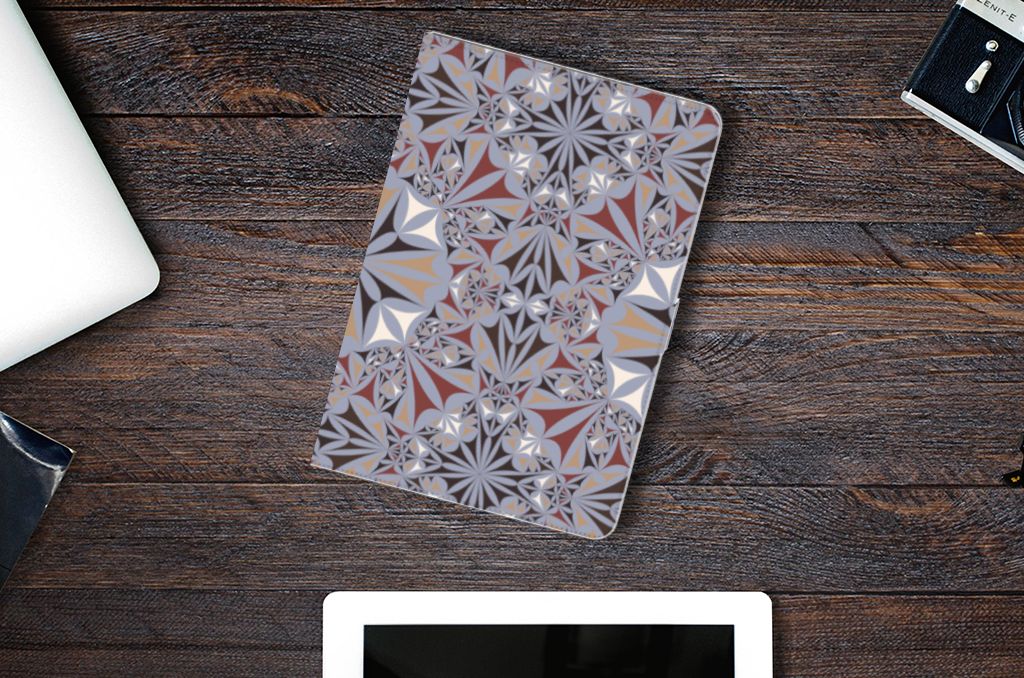 Leuk Tablet hoesje Flower Tiles - lifestylefoto