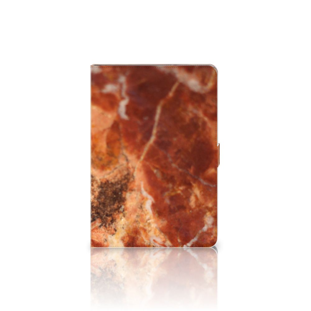 Leuk Tablet hoesje Marmer Bruin - achterkant