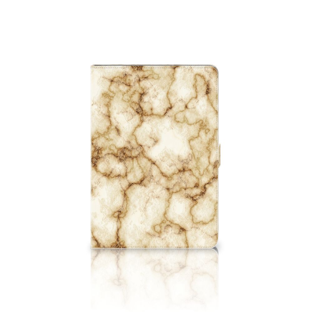 Leuk Tablet hoesje Marmer Goud - achterkant