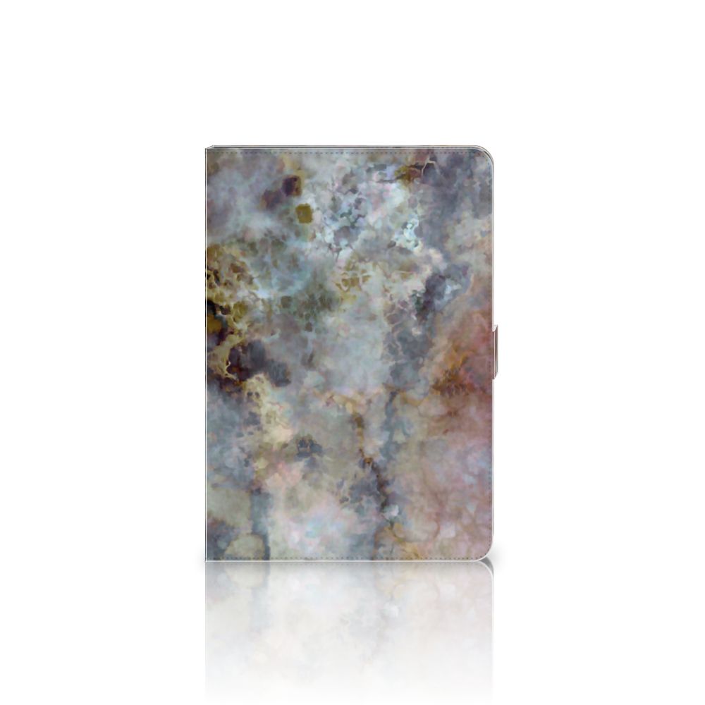 Leuk Tablet hoesje Marmer Grijs - achterkant