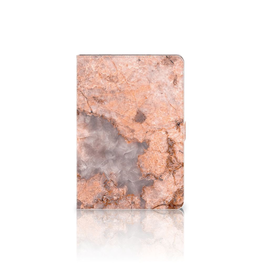 Leuk Tablet hoesje Marmer Oranje - achterkant