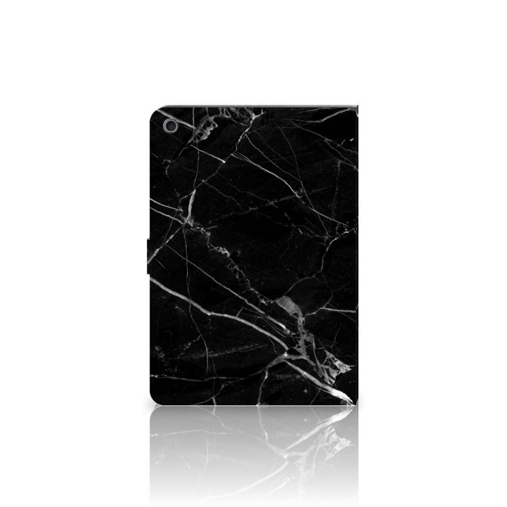 Leuk Tablet hoesje Marmer Zwart - Origineel Cadeau Vader - open hoes