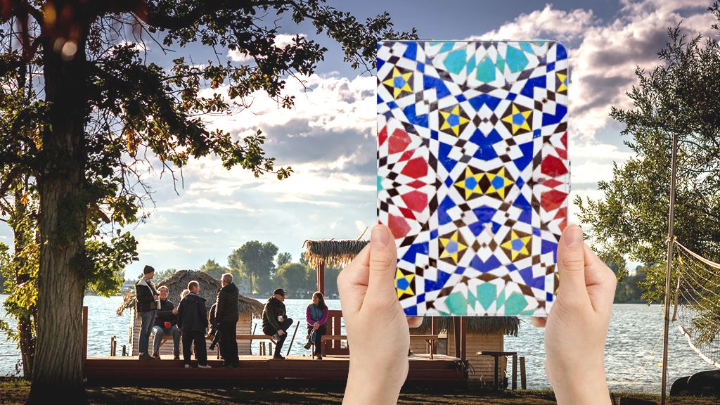 Leuk Tablet hoesje Mozaïek - voorkant