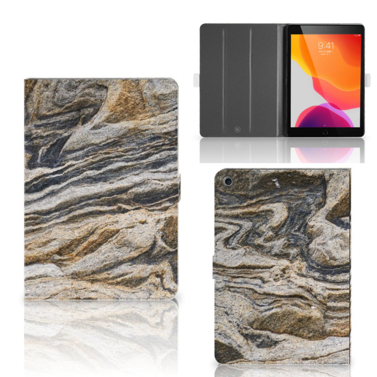 Leuk Tablet hoesje Steen - collage met voor-, achter- en binnenkant