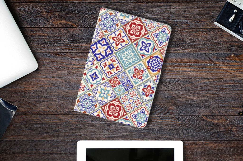 Leuk Tablet hoesje Tiles Color - lifestylefoto