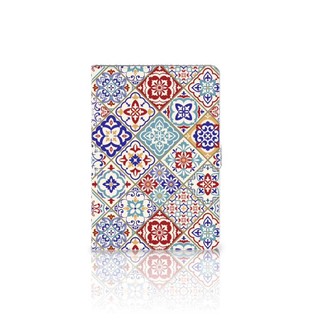 Leuk Tablet hoesje Tiles Color - achterkant