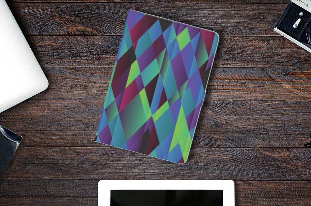 Tablet Beschermhoes Abstract Green Blue - lifestylefoto