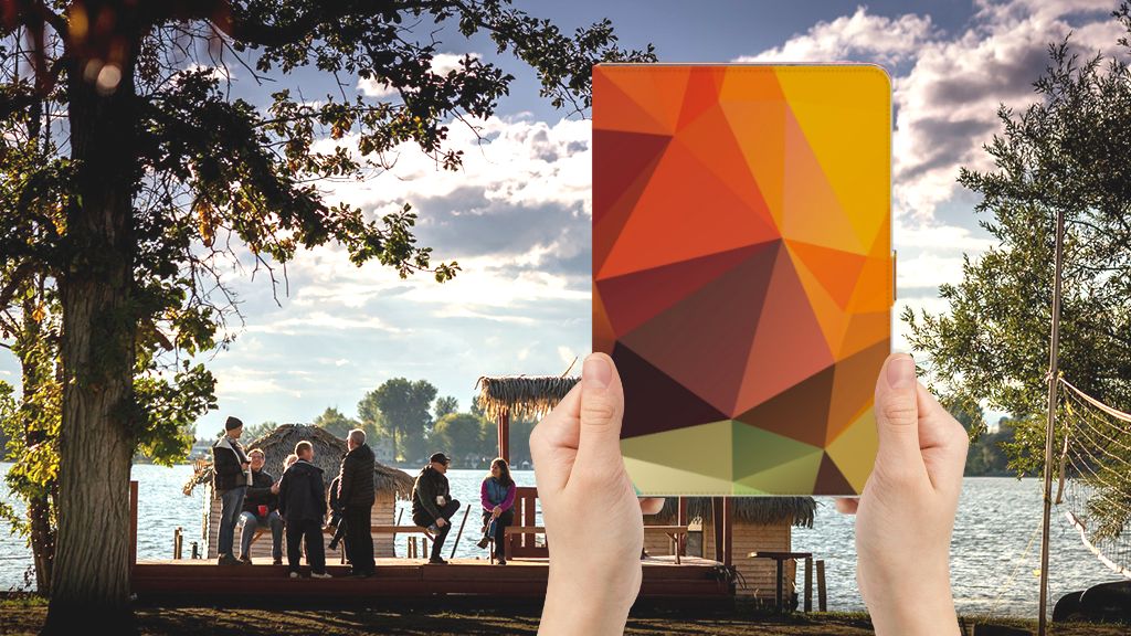 Tablet Beschermhoes Polygon Color - voorkant