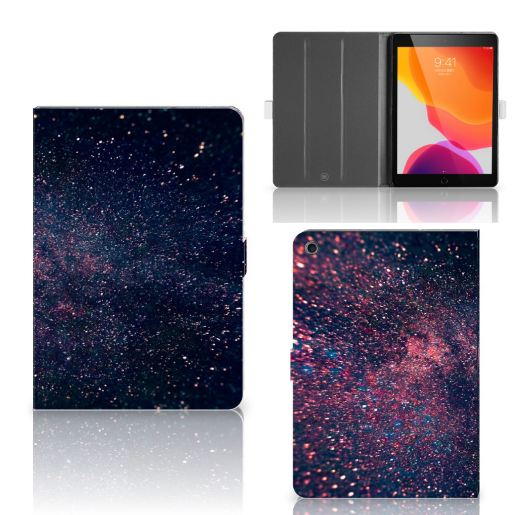 Tablet Beschermhoes Stars - collage met voor-, achter- en binnenkant