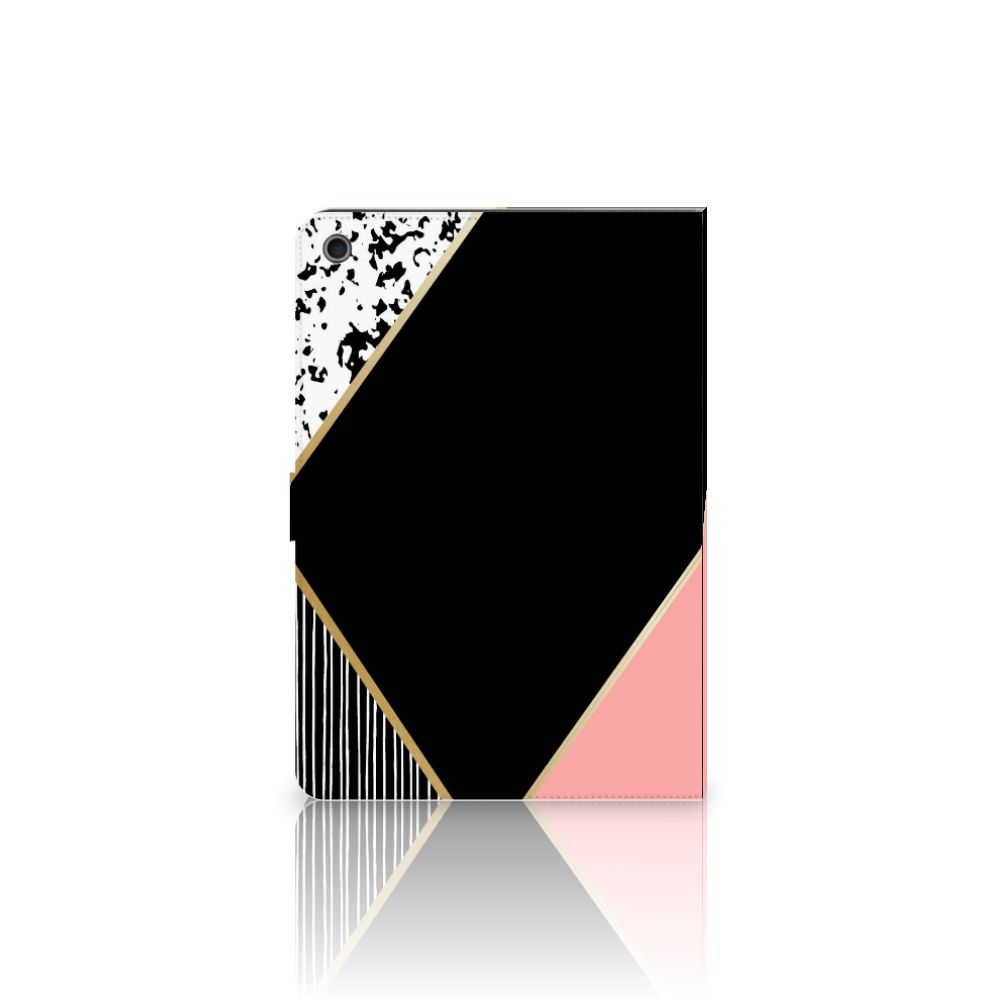 Tablet Beschermhoes Zwart Roze Vormen - open hoes