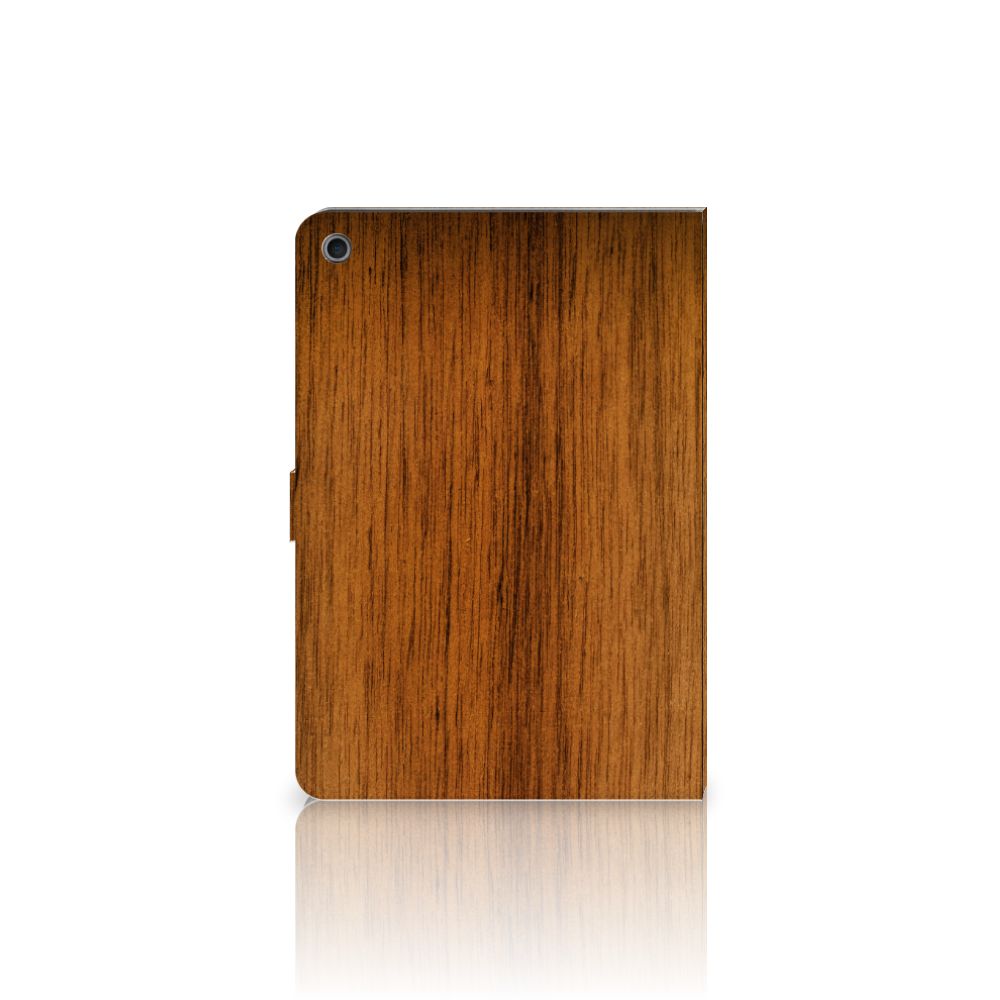 Tablet Book Cover Donker Hout - open hoes