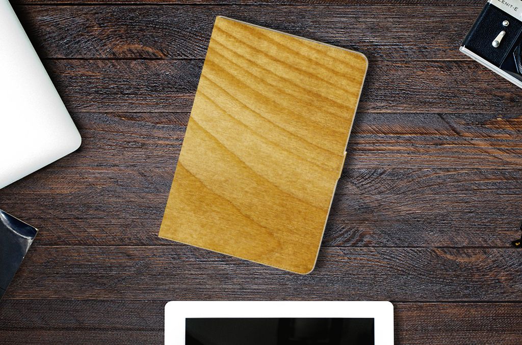Tablet Book Cover Licht Hout - lifestylefoto