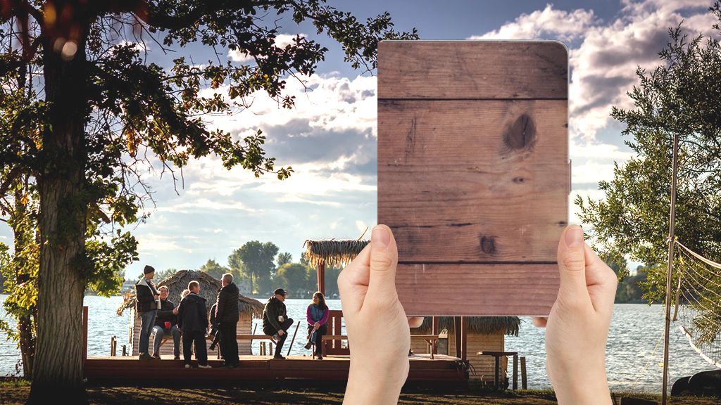 Tablet Book Cover Old Wood - voorkant