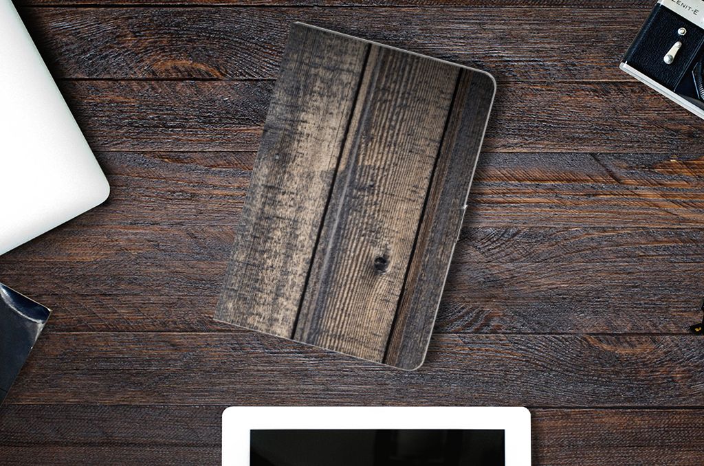 Tablet Book Cover Steigerhout - lifestylefoto