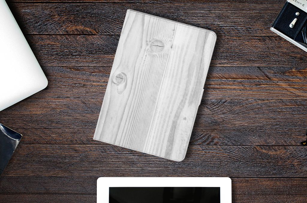 Tablet Book Cover White Wood - lifestylefoto