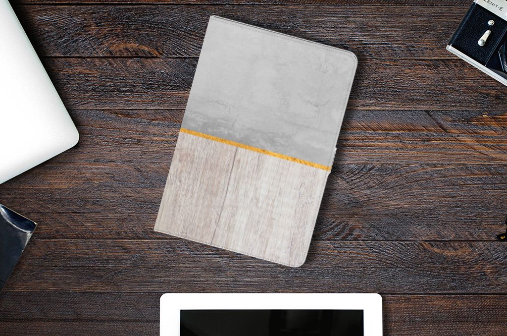 Tablet Book Cover Wood Concrete - lifestylefoto