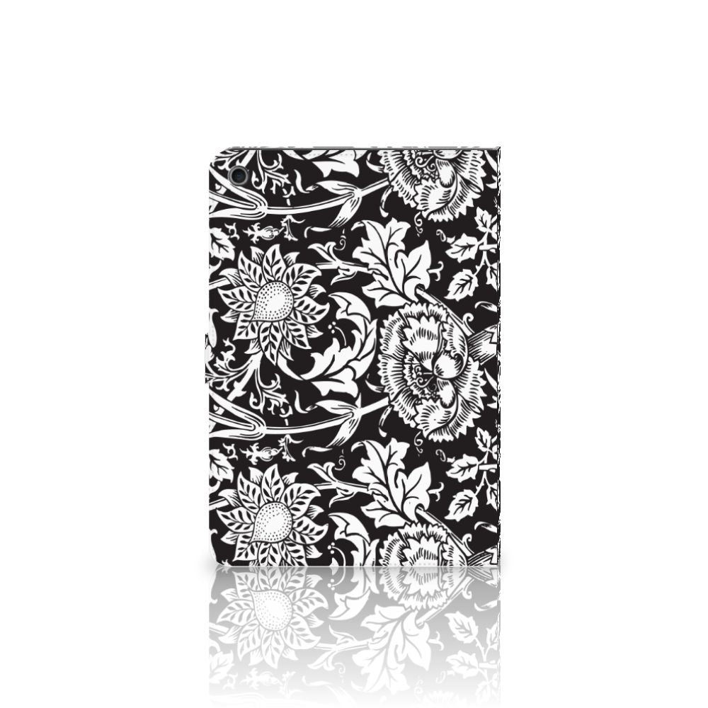 Tablet Cover Black Flowers - open hoes