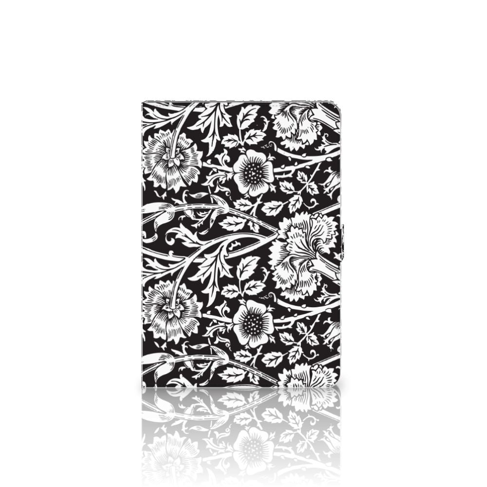 Tablet Cover Black Flowers - achterkant