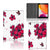 Tablet Cover Blossom Red - collage met voor-, achter- en binnenkant
