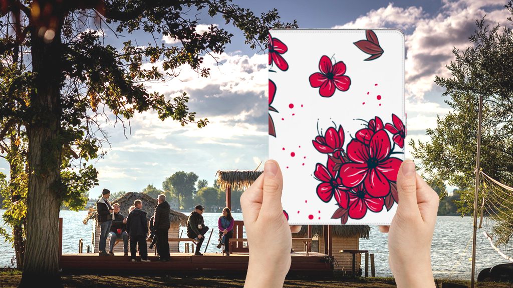Tablet Cover Blossom Red - voorkant