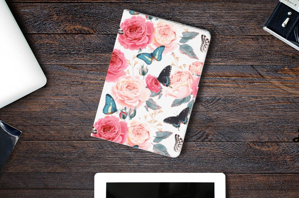 Tablet Cover Butterfly Roses - lifestylefoto