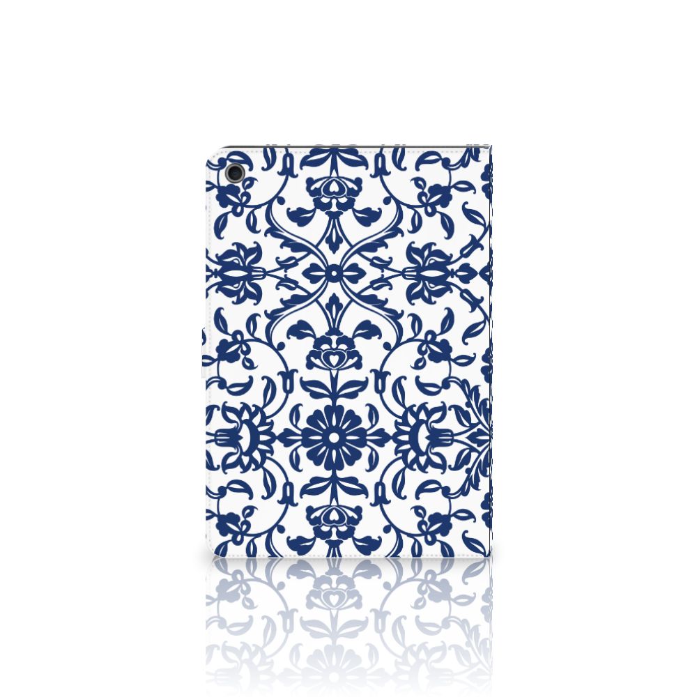 Tablet Cover Flower Blue - open hoes