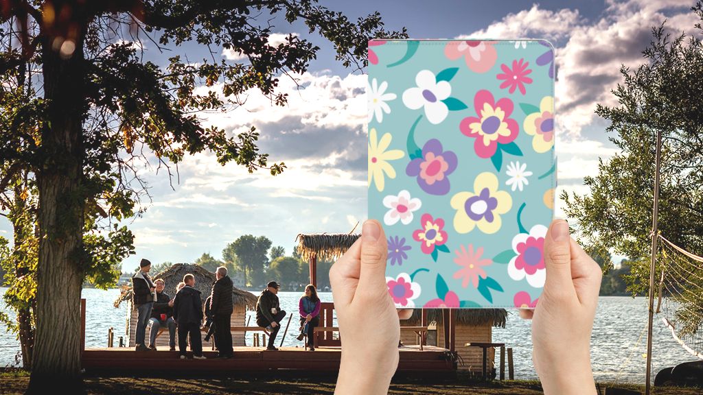 Tablet Cover Flower Power - voorkant