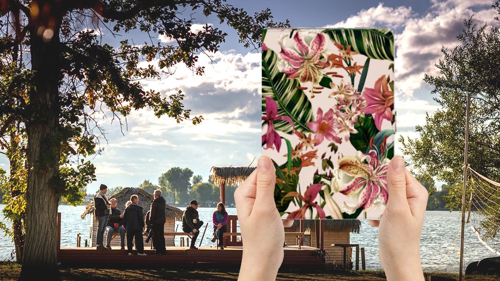 Tablet Cover Flowers - voorkant