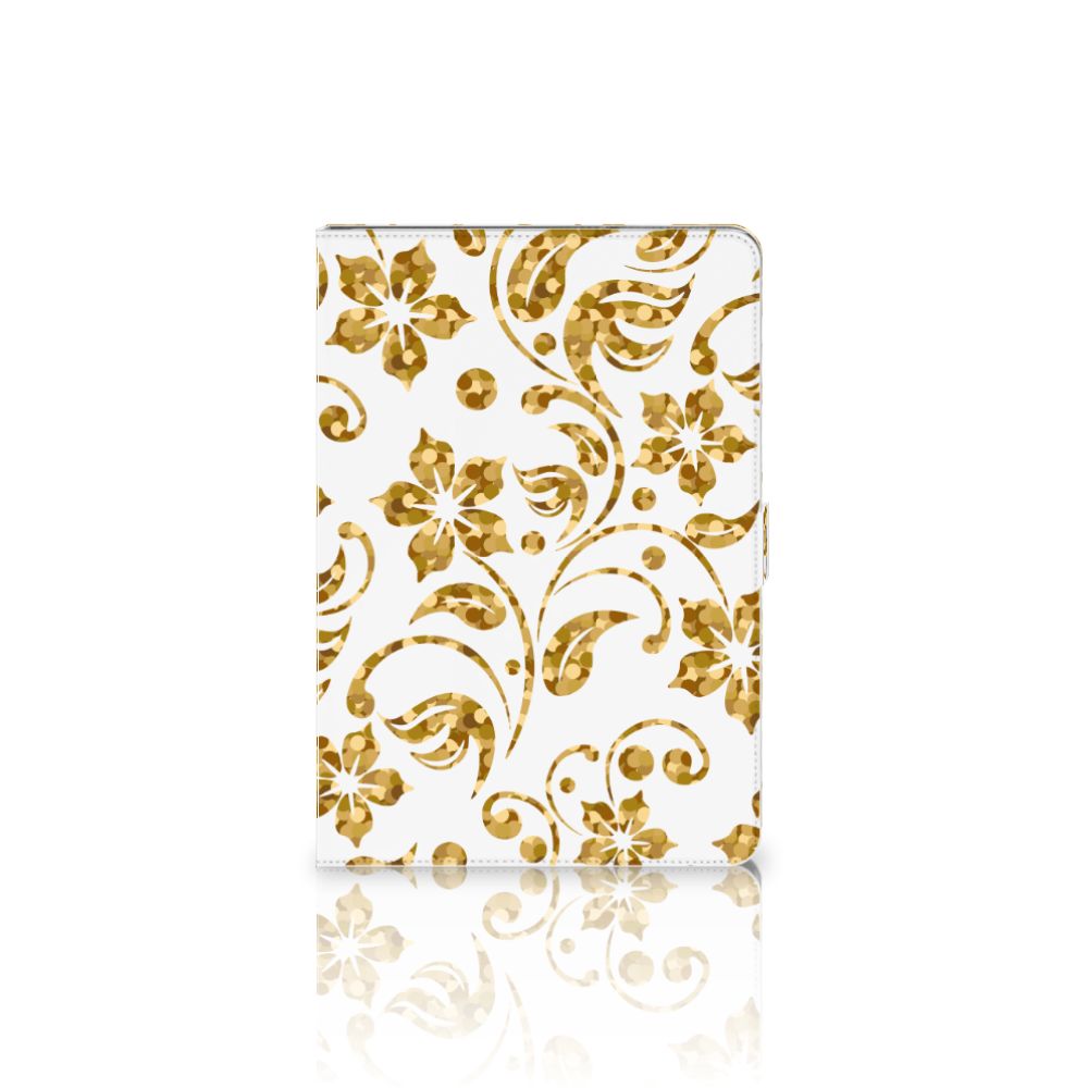 Tablet Cover Gouden Bloemen - achterkant