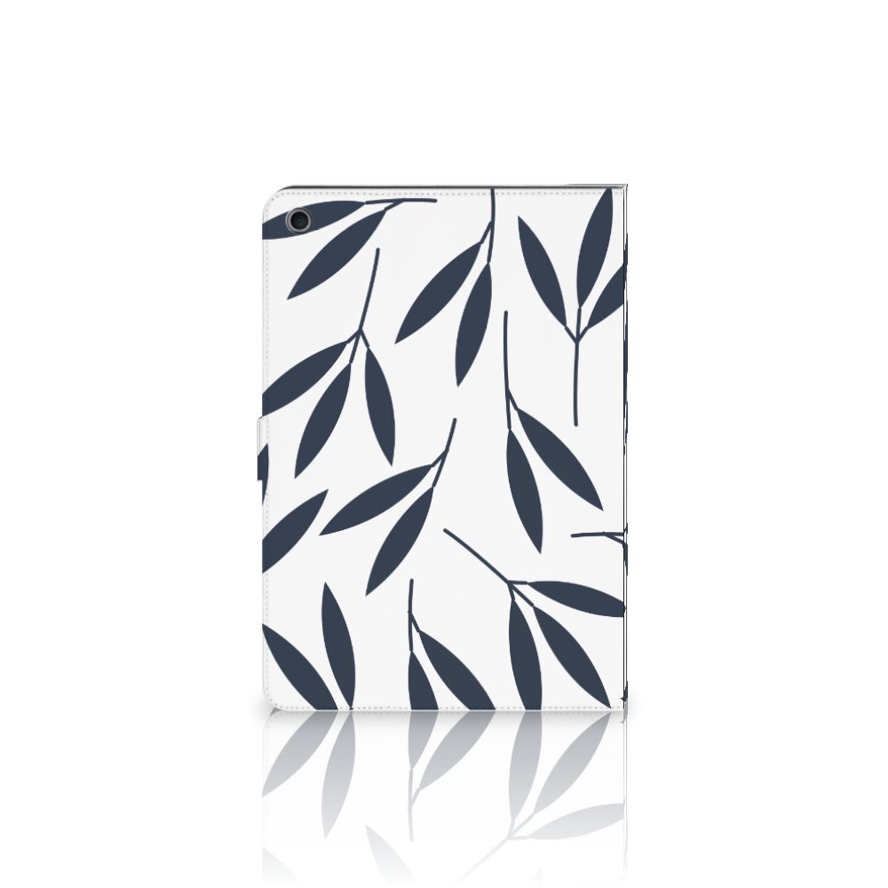 Tablet Cover Leaves Blue - open hoes