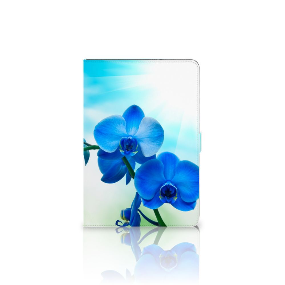 Tablet Cover Orchidee Blauw - Cadeau voor je Moeder - achterkant