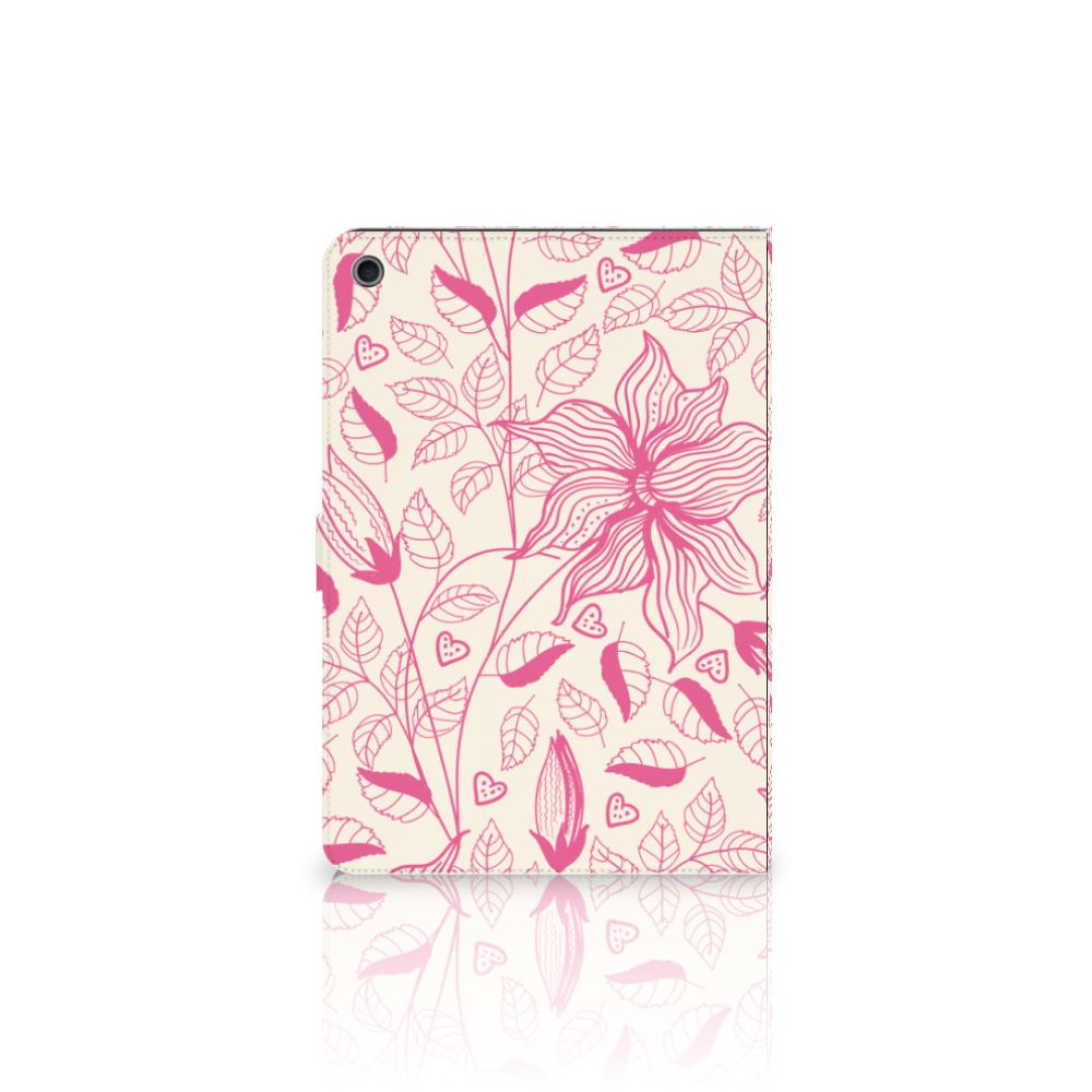 Tablet Cover Pink Flowers - open hoes