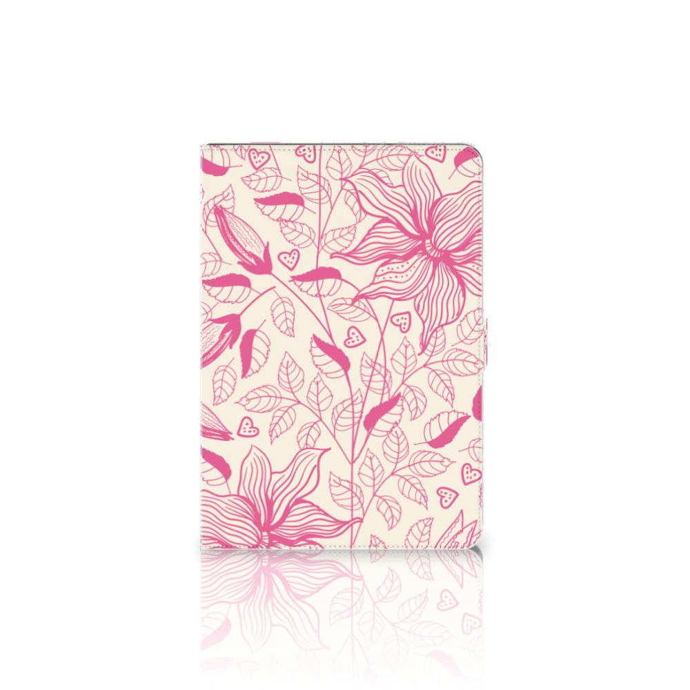 Tablet Cover Pink Flowers - achterkant