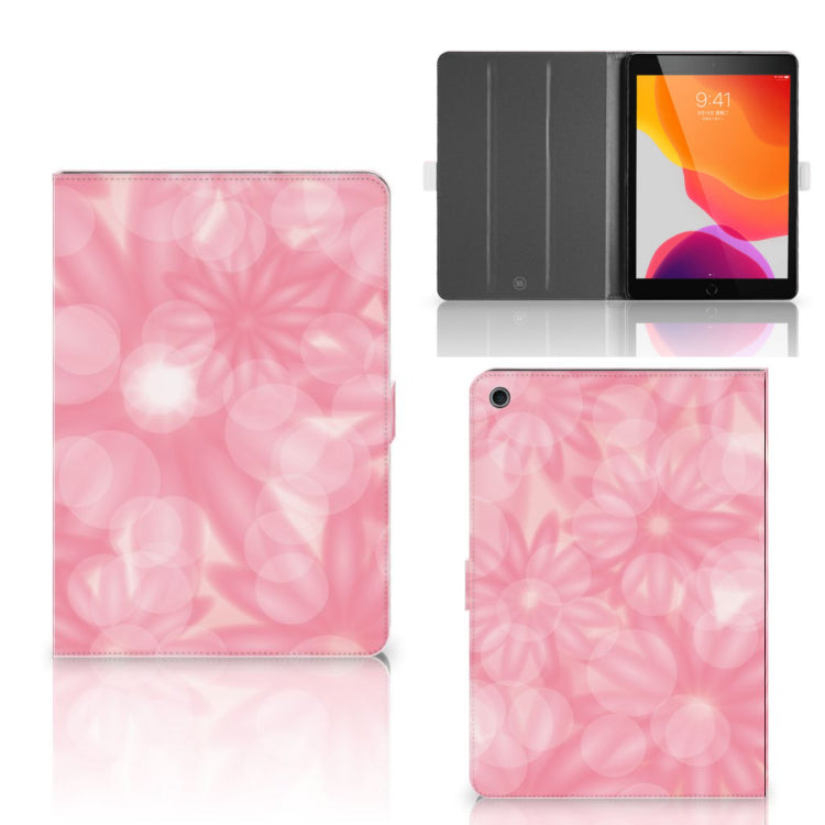 Tablet Cover Spring Flowers - collage met voor-, achter- en binnenkant