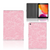 Tablet Cover White Flowers - collage met voor-, achter- en binnenkant