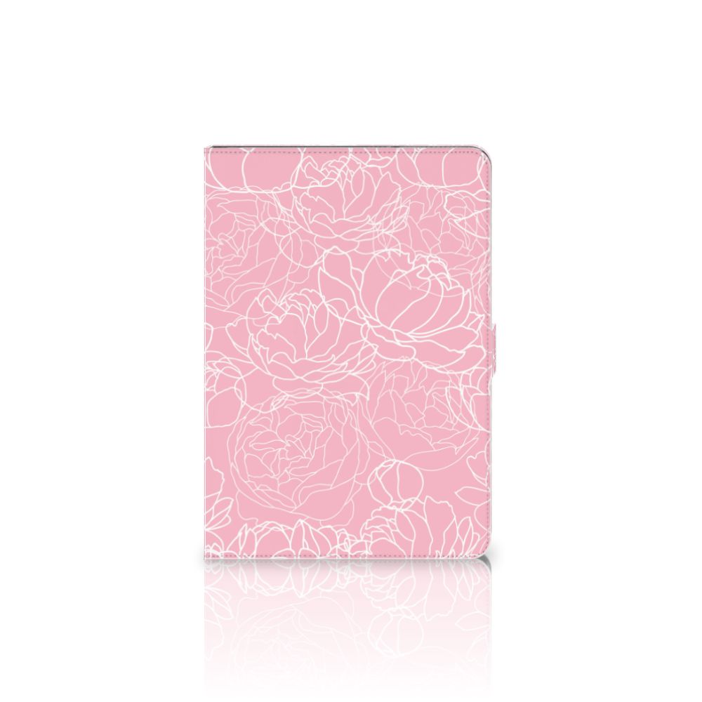 Tablet Cover White Flowers - achterkant