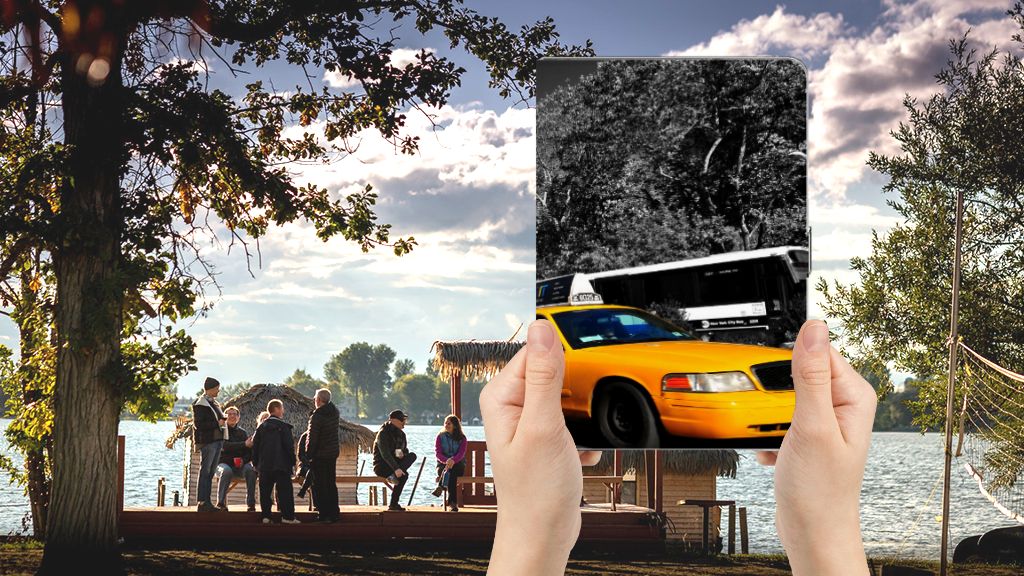 Tablet Flip Case New York Taxi - voorkant