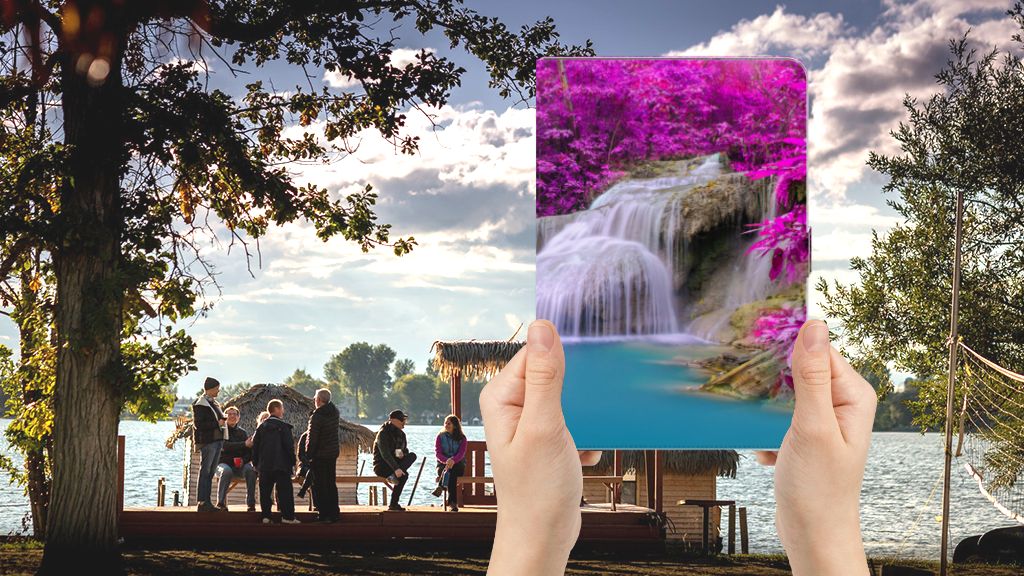 Tablet Flip Case Waterval - voorkant