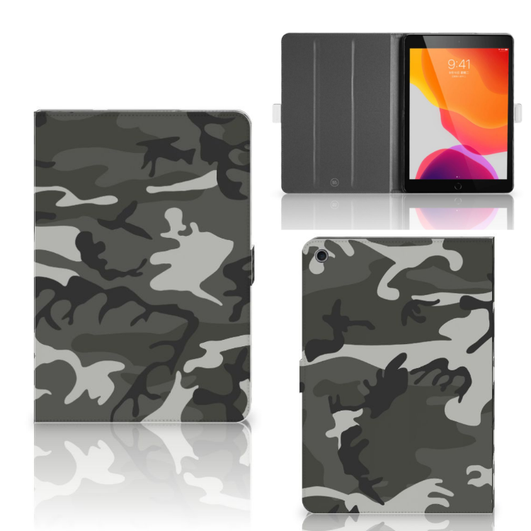 Tablet Hoes Army Light - collage met voor-, achter- en binnenkant
