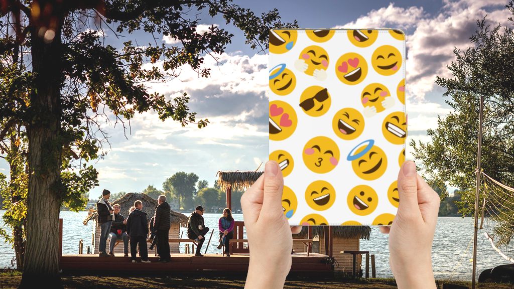 Tablet Hoes Emoji - voorkant