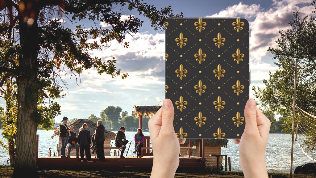 Tablet Hoes Franse Lelie - voorkant