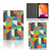 Tablet Hoes Funky Retro - collage met voor-, achter- en binnenkant