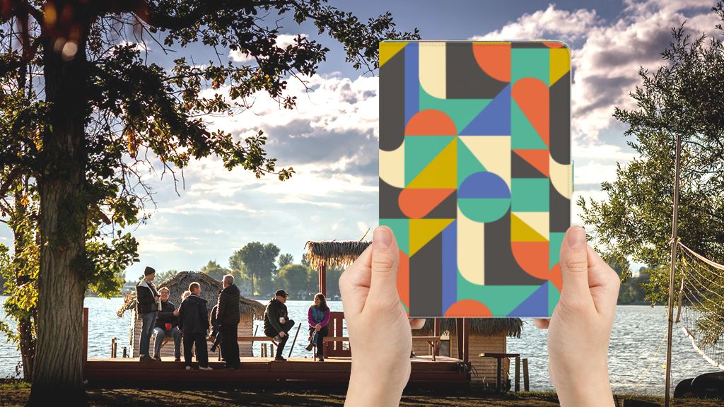 Tablet Hoes Funky Retro - voorkant