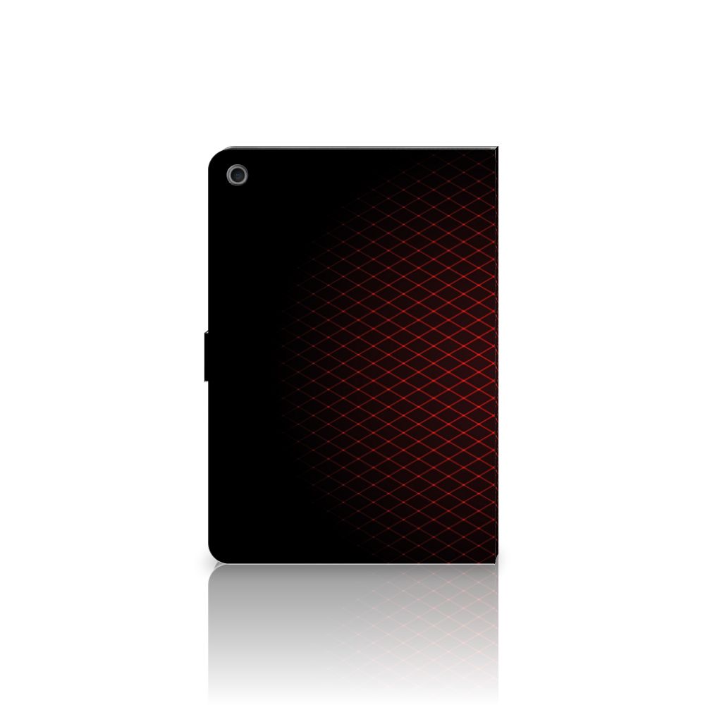 Tablet Hoes Geruit Rood - open hoes