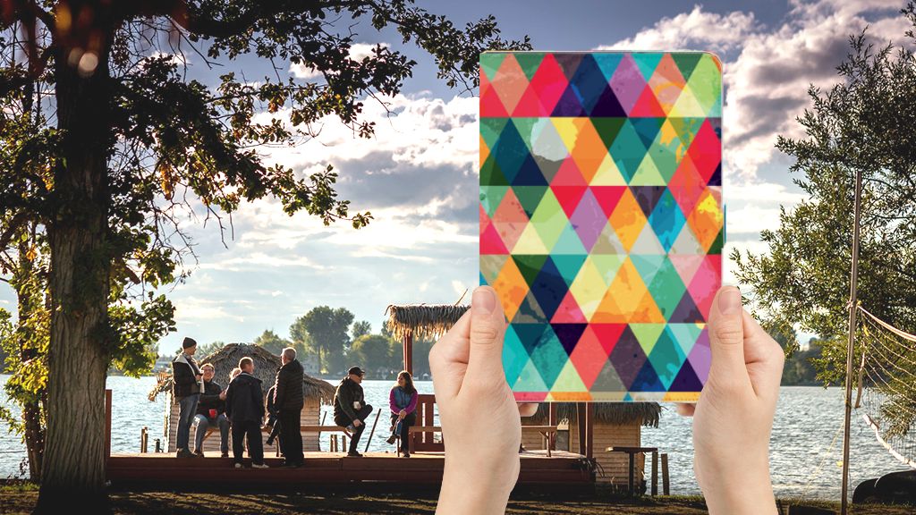 Tablet Hoes Geruit - voorkant