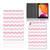 Tablet Hoes Waves Roze - collage met voor-, achter- en binnenkant